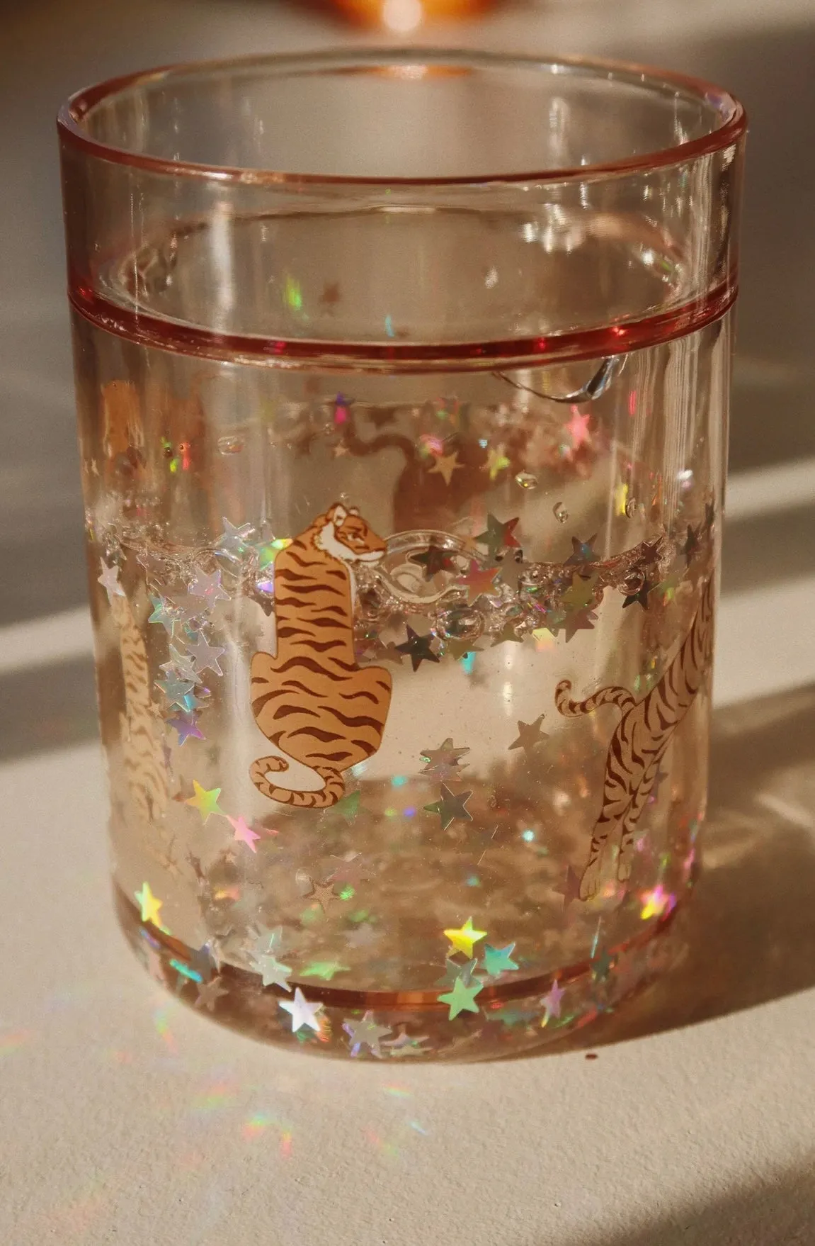 2 pack glitter cups - roar