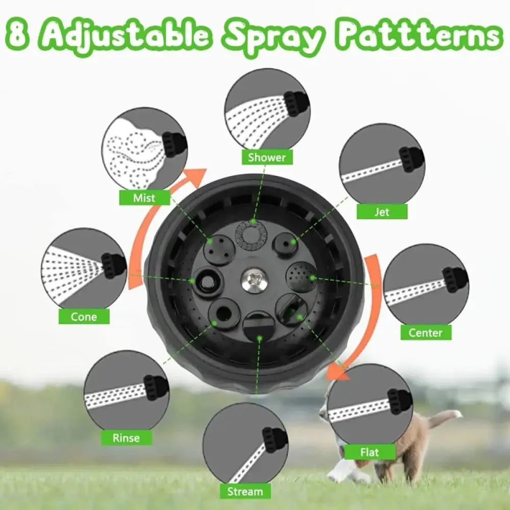 5 Pieces Pet Bathing Tool Set Include Hose Spray Nozzle Livestock Foamer Soap Dispenser Connectors for Dog Bathing