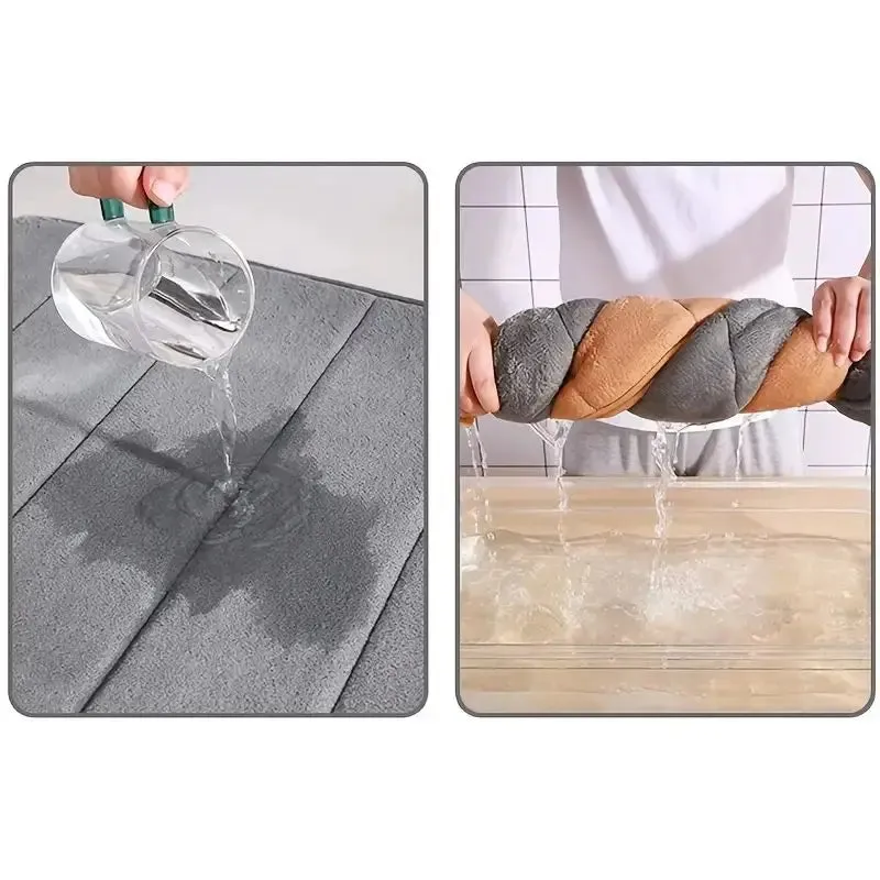 50 80cm Anti Skid Bathroom Mat Quick Dry Memory Cotton Machine Washable