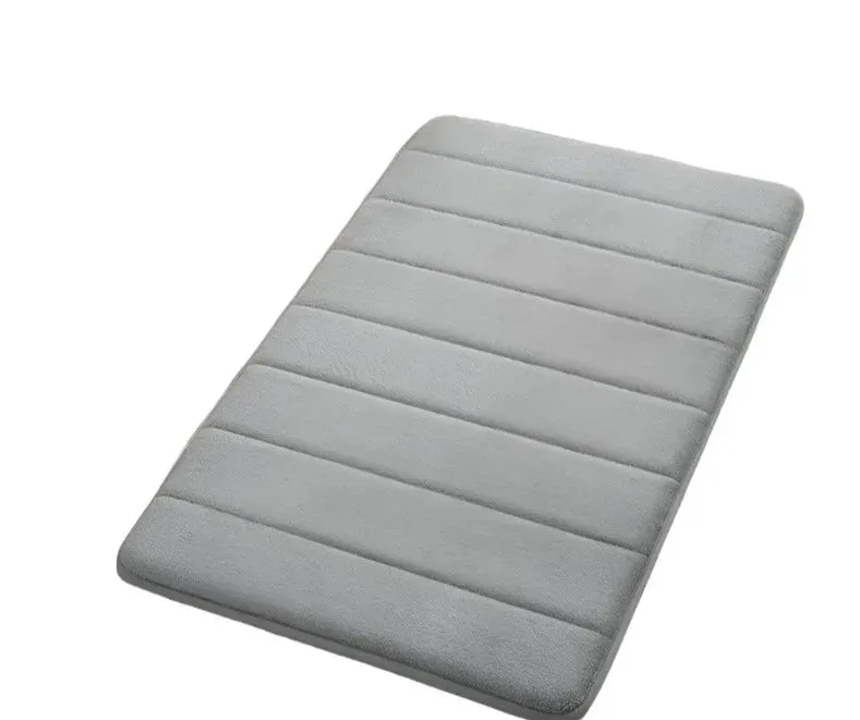 50 80cm Anti Skid Bathroom Mat Quick Dry Memory Cotton Machine Washable
