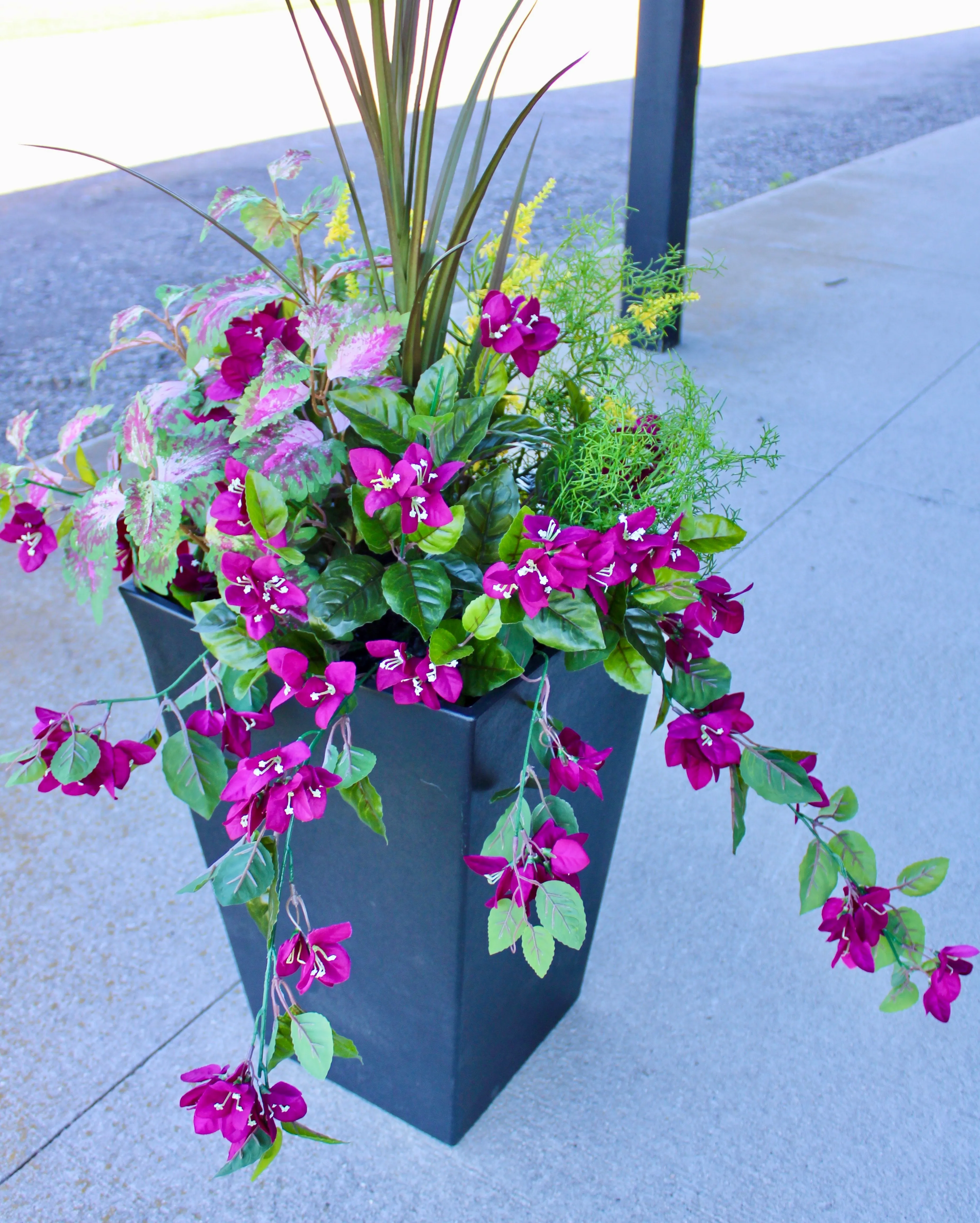 Blackberry Bougainvillea & Yellow Sweet Veronica “Drop-In” Insert