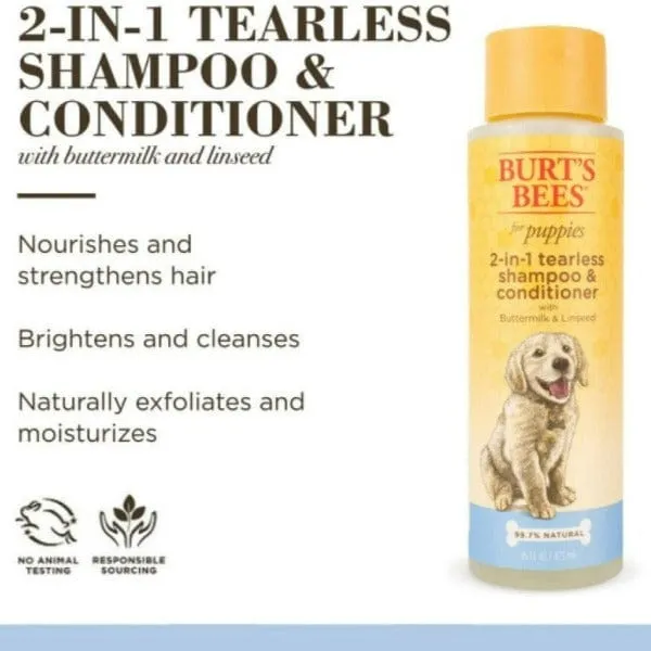 Burt's Bees Shampoo; 2 In 1 Tearless Shampoo & Conditioner