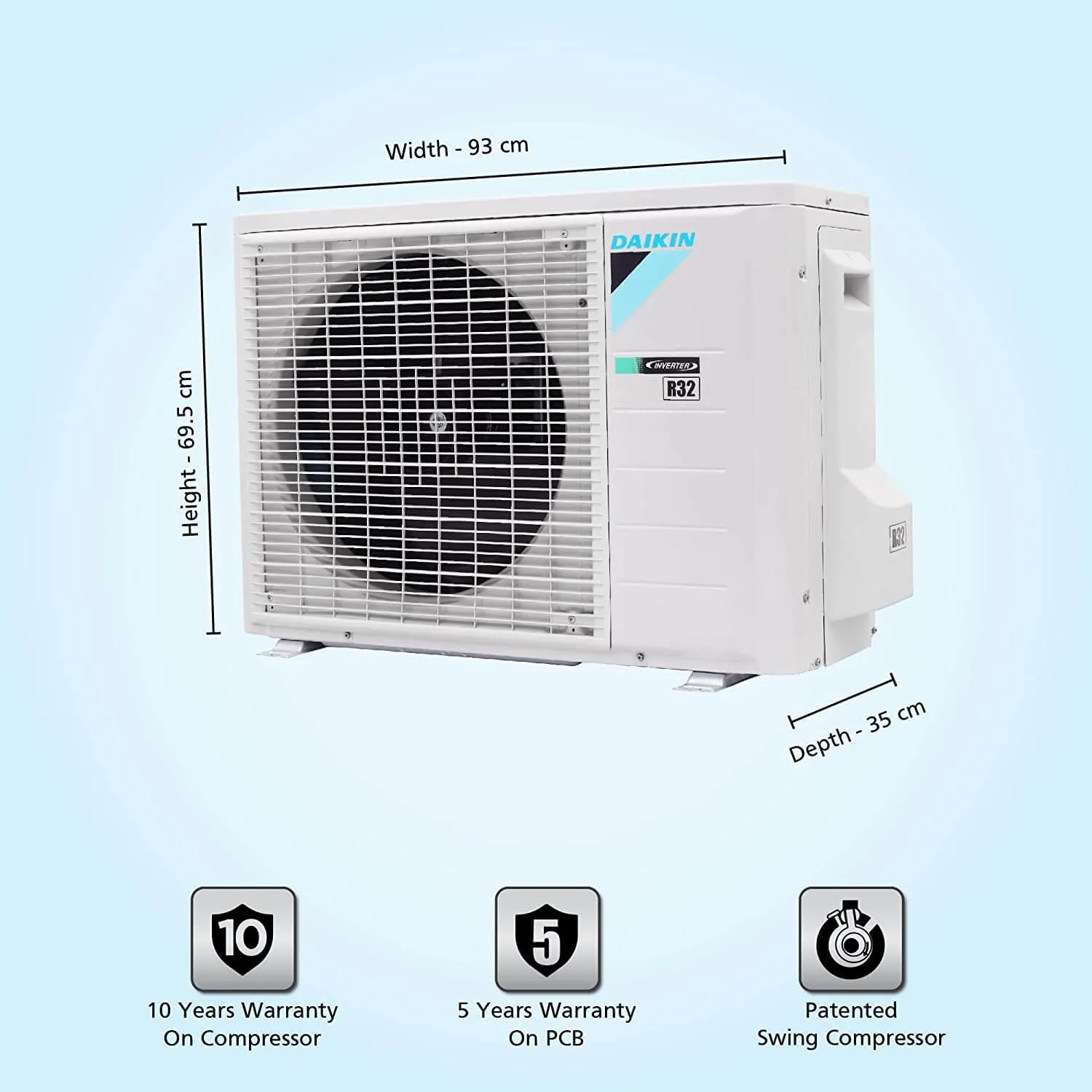 Daikin FTKM60UV16 1.8 Ton 5 Star Inverter Split AC  Dew Clean, PM 2.5 Filter, Coanda Airflow