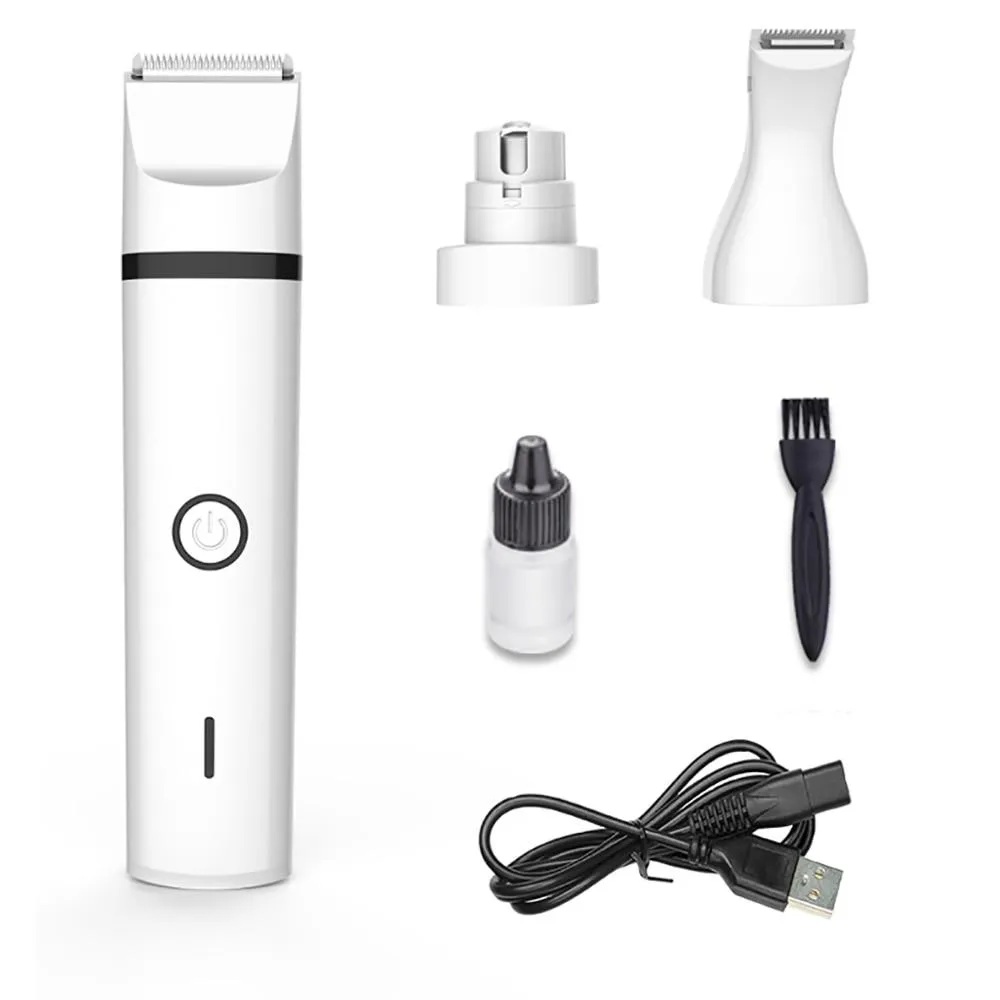 Dog Hair Trimmer & Nail Grinder - 3 in 1 Grooming Tool - USB Rechargeable