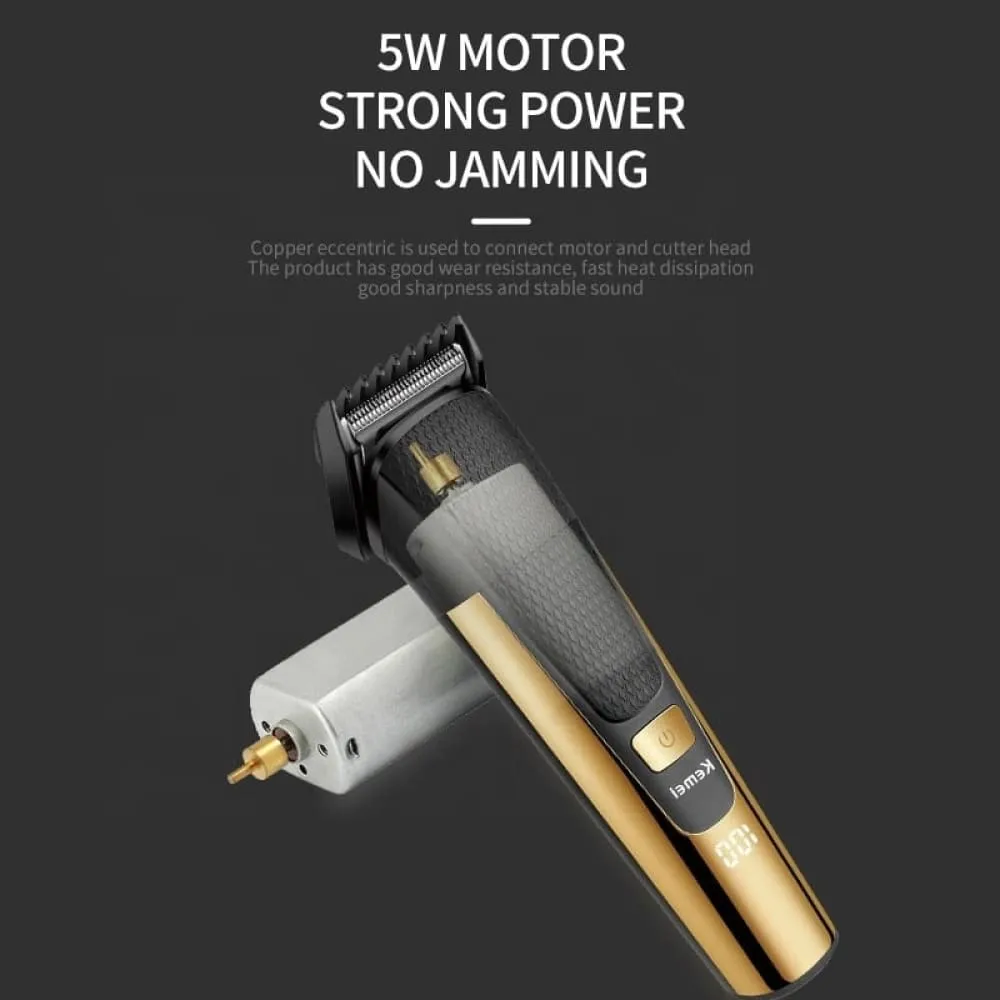 Electric Hair Clippers Men Quiet Led Display Cordless Usb Rechargeable Hair