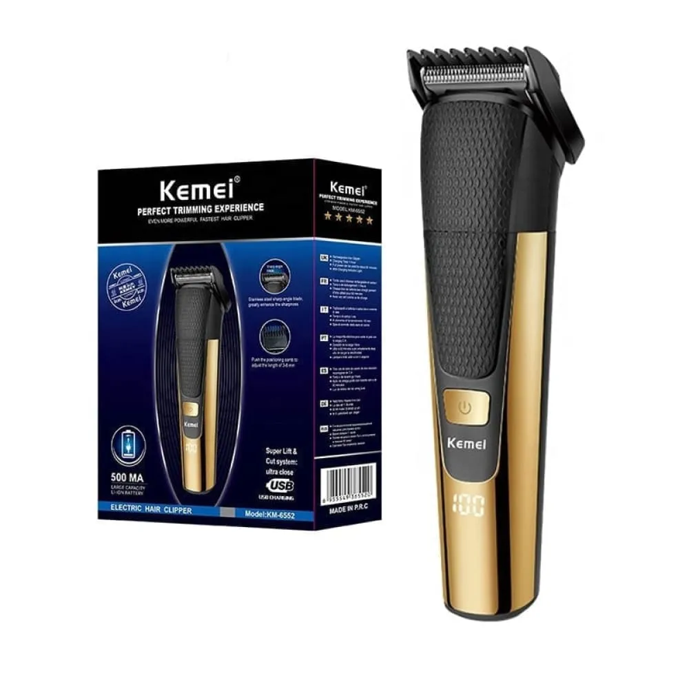 Electric Hair Clippers Men Quiet Led Display Cordless Usb Rechargeable Hair