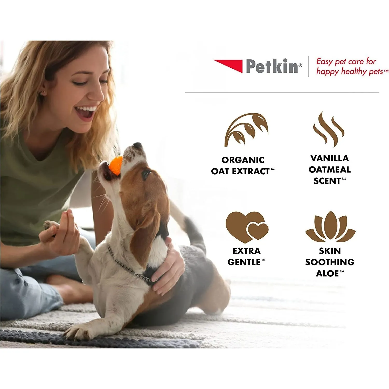 Petkin Big N' Thick Extra Large Oatmeal Pet Wipes 100 Count