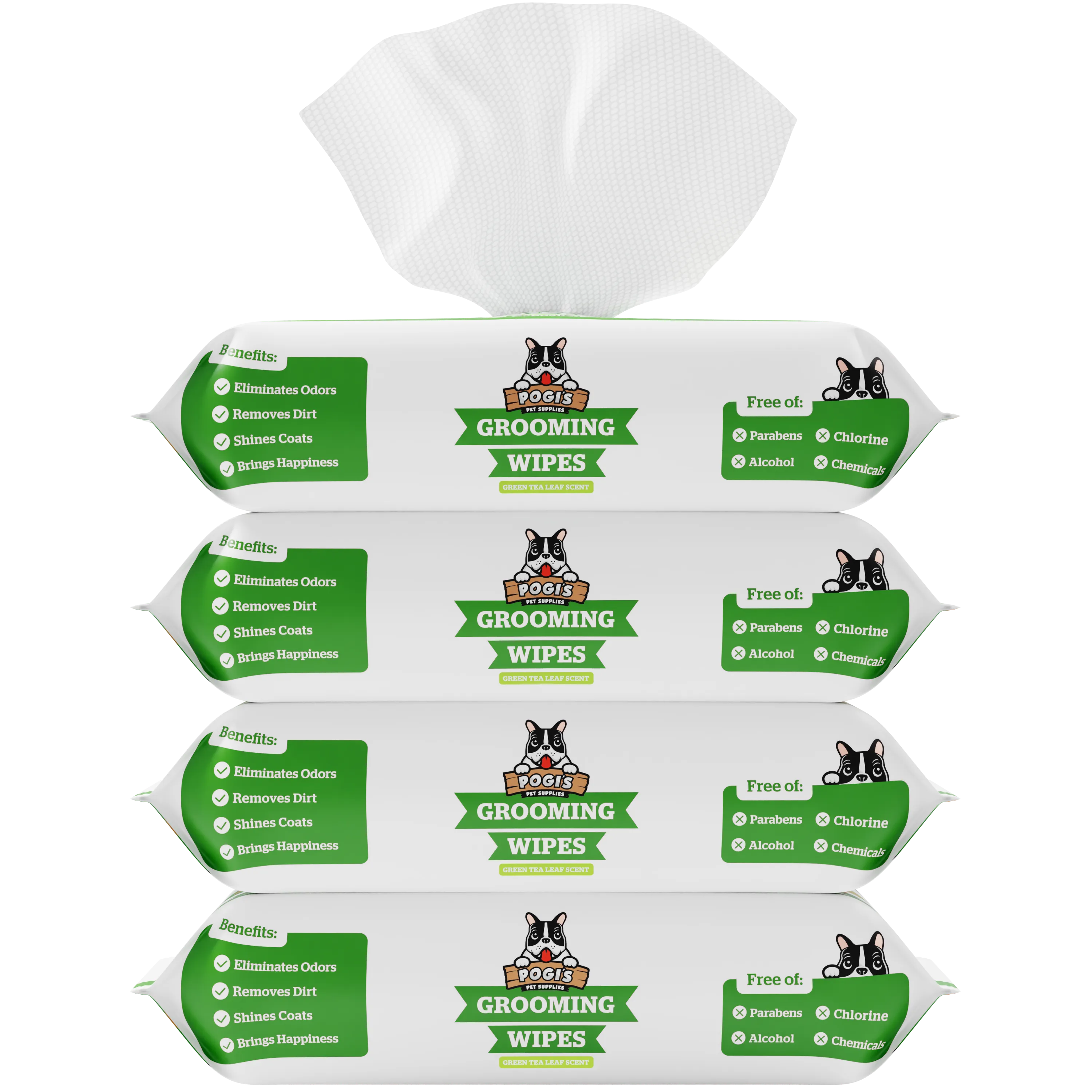 Pogi's Plant-Based Dog Grooming Wipes Pack