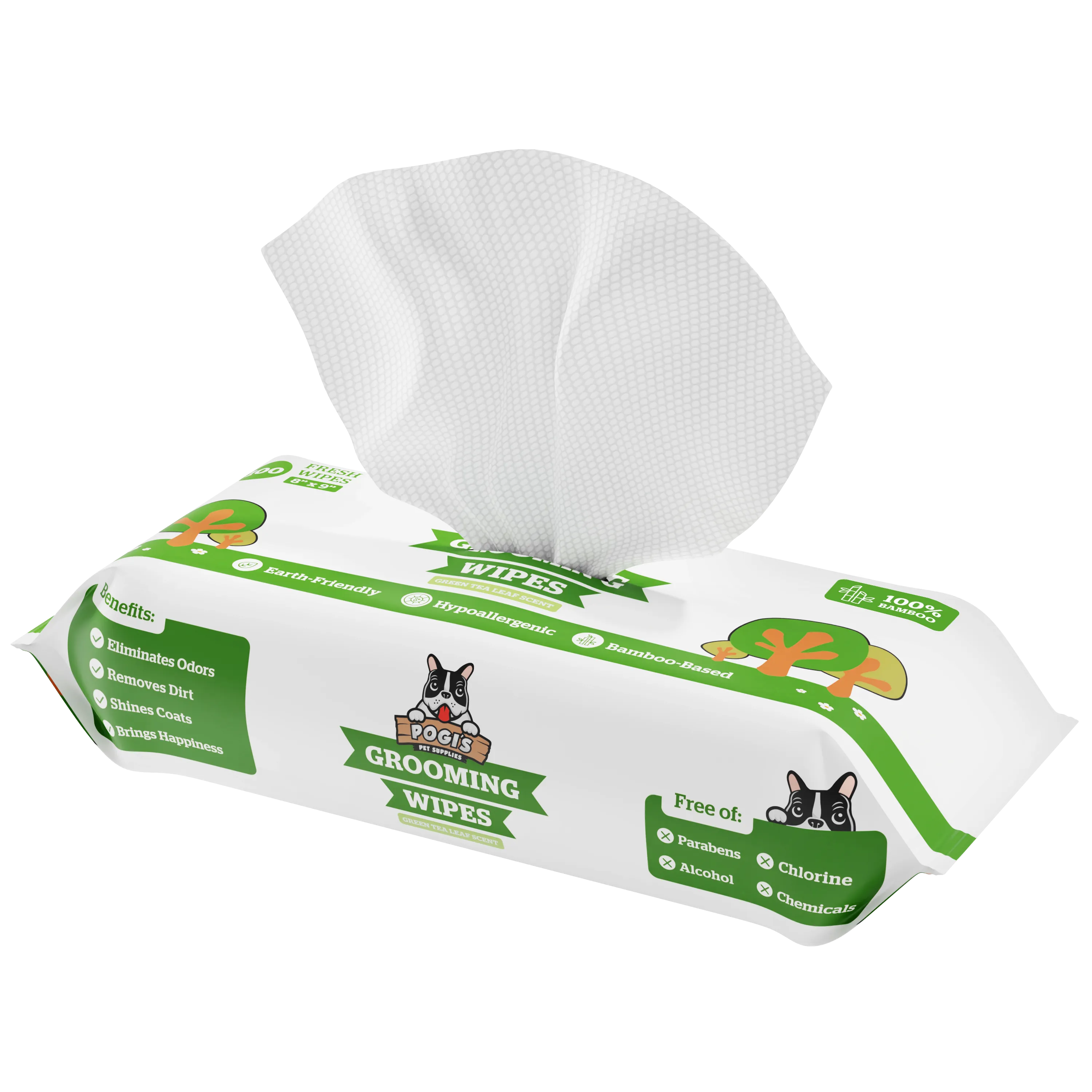 Pogi's Plant-Based Dog Grooming Wipes Pack