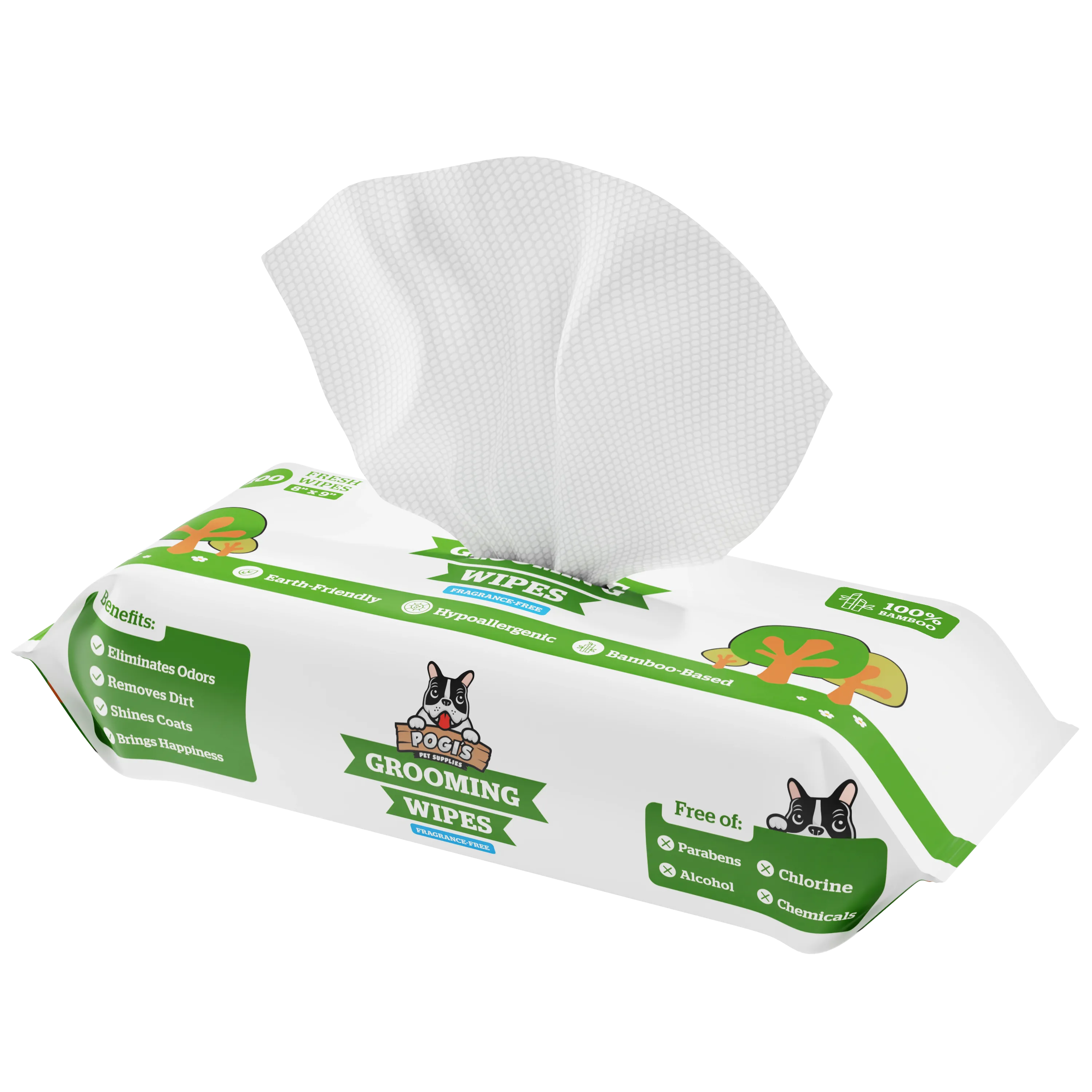 Pogi's Plant-Based Dog Grooming Wipes Pack