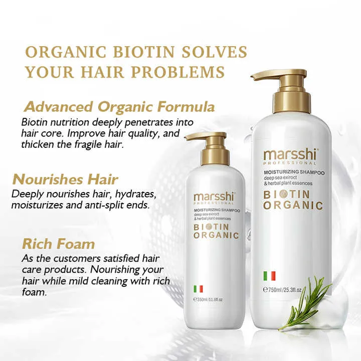 Private Label Organic Biotin Hair Growth-مجموعة شامبو