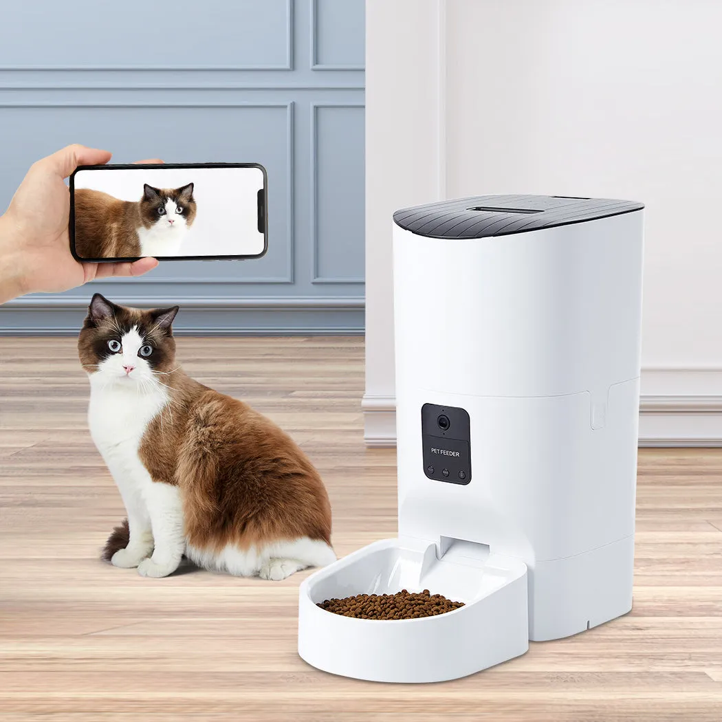 Smart Pet Feeder Camera Automatic Dog Cat Food Dispenser Portable Remote Bowl