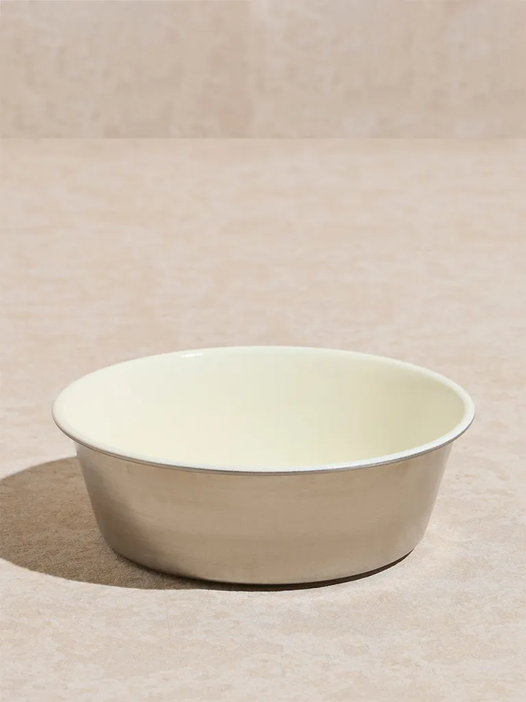 Westside Home White Pet Drinking Bowl - Large