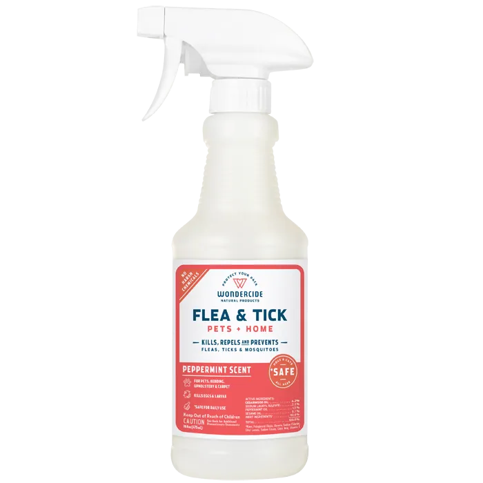 Wondercide Peppermint Flea and Tick Spray for Pets   Home